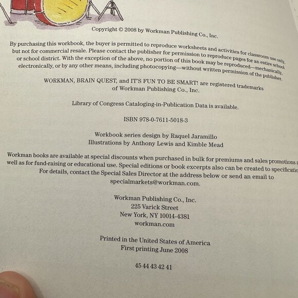 Brain Quest Workbook: Grade 4 - Curriculum-Based Activities & Exercises - Picture 4 of 4